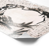 日本のカエル絵を描のアートキャンバスのヴィンテージ フォトプリント            (角)