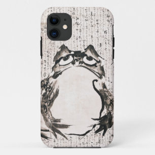 日本のカエル絵を描のアートキャンバスのヴィンテージ iPhone 11 ケース