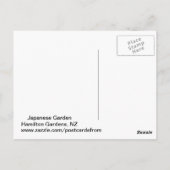 日本のガーデン、ハミルトン、ニュージーランド ポストカード (裏面)