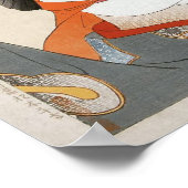 日本のクラシック芸者レディーアートプリント ポスター (角)