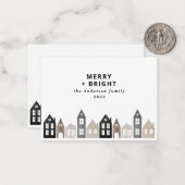 日本のクリスマス北欧の住宅を予算スタイリッシュ化 ノートカード (正面/裏面インサイチュ)