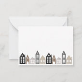 日本のクリスマス北欧の住宅を予算スタイリッシュ化 ノートカード (裏面)