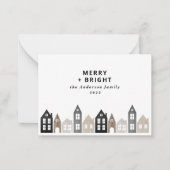 日本のクリスマス北欧の住宅を予算スタイリッシュ化 ノートカード (正面)