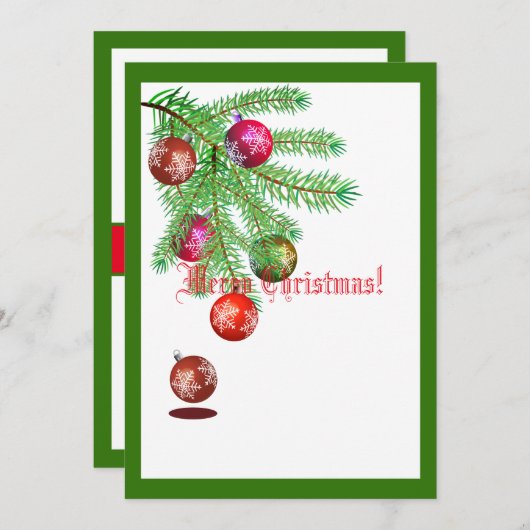 日本のクリスマス シーズンカード (正面/裏面)