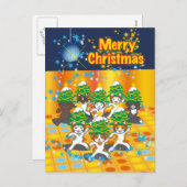 日本のクリスマス - Japanese Christmas シーズンポストカード (正面/裏面)