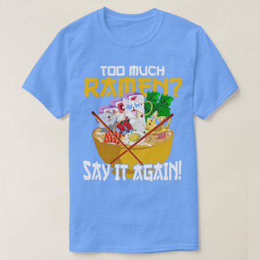 日本のグルメおもしろい引用文ラーメン Tシャツ (デザイン正面)