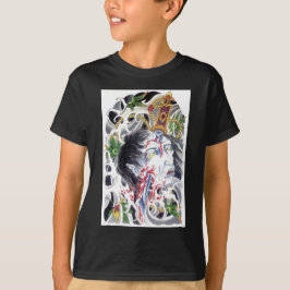 日本のグロテスクな剣のデザイン Tシャツ