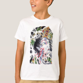 日本のグロテスクな剣のデザイン Tシャツ