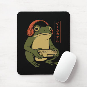 日本のゲーマーカエル 楽しいヴィンテージゲーム マウスパッド