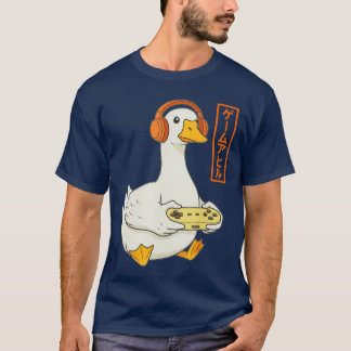日本のゲーマーグースアート 男女兼用 おもしろ ヴィンテージ Tシャツ
