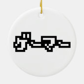 日本のゲーマーゲーマー日本言語日本語 セラミックオーナメント (裏面)