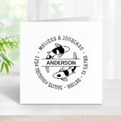 日本のコイフィッシュカップル家族の住所 ラバースタンプ