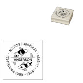 日本のコイフィッシュカップル家族の住所 ラバースタンプ (押印)