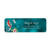 日本のコイフィッシュ、さくらんぼ花差出人住所 ラベル (正面)