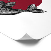 日本のコイ円 ポスター (角)