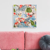 日本のコイ水彩キャンバス印刷12x12 キャンバスプリント (インサイチュ (リビング))