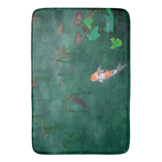 日本のコイ魚の自然写真 バスマット (正面縦)