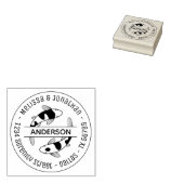 日本のコイ魚カップル家族の住所4 ラバースタンプ (押印)