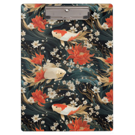 日本のコイ魚シームレスパターン クリップボード