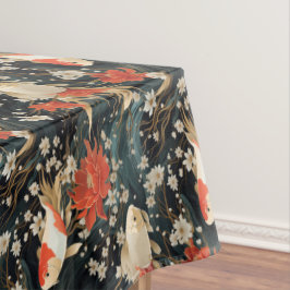 日本のコイ魚シームレスパターン テーブルクロス