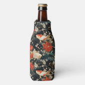 日本のコイ魚シームレスパターン ボトルクーラー (ボトル正面)