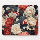 日本のコイ魚シームレスパターン マウスパッド (正面)