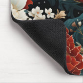 日本のコイ魚シームレスパターン マウスパッド (コーナー)