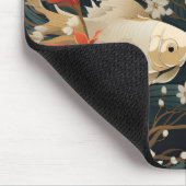 日本のコイ魚シームレスパターン マウスパッド (コーナー)