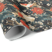 日本のコイ魚シームレスパターン ラッピングペーパー (ロールコーナー)