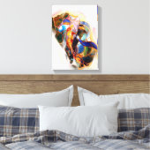 日本のコイ魚ステンドグラス絵画版印刷 キャンバスプリント (インサイチュ (寝室))