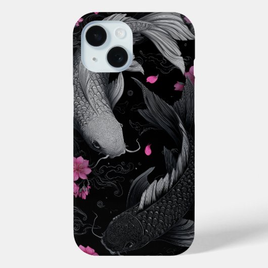 日本のコイ魚ダークモード Case-Mate iPhoneケース (裏面)