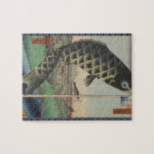 日本のコイ魚フェスティバル旗アンティーク ジグソーパズル (横)