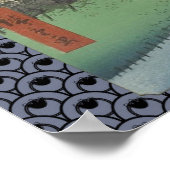 日本のコイ魚フェスティバル旗アンティーク ポスター (角)