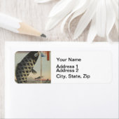 日本のコイ魚フェスティバル旗アンティーク ラベル (インサイチュ)