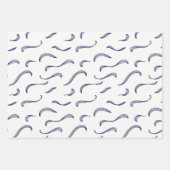 日本のコイ魚ホワイトとブルー ラッピングペーパーシート (正面3)