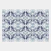 日本のコイ魚ホワイトとブルー ラッピングペーパーシート (正面3)