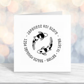 日本のコイ魚店の営業円住所2 セルフインキングスタンプ