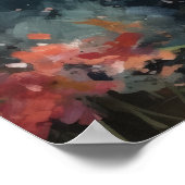 日本のコイ魚池アートプリントポスター ポスター (角)