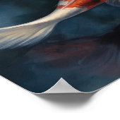 日本のコイ魚池アートプリントポスター ポスター (角)