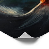 日本のコイ魚池アートプリントポスター ポスター (角)