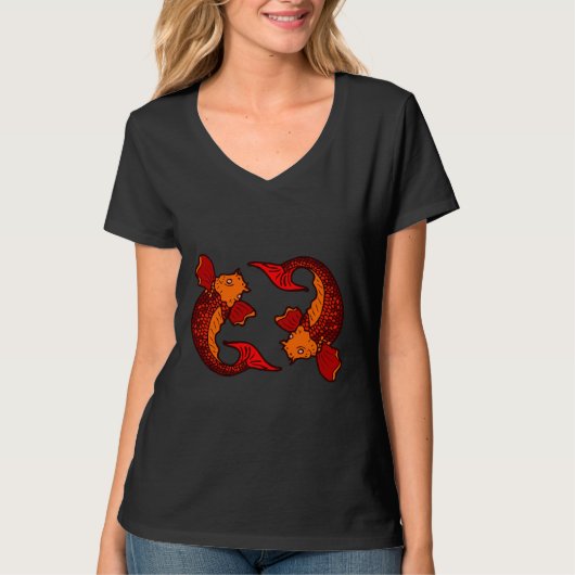 日本のコイ魚池820 Tシャツ (正面)