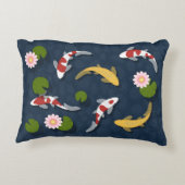 日本のコイ魚池 アクセントクッション (裏面)