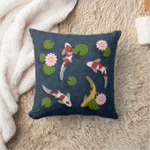 日本のコイ魚池 クッション (ブランケット)