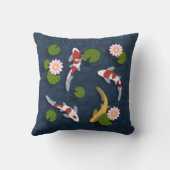 日本のコイ魚池 クッション (裏面)