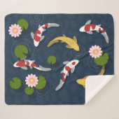 日本のコイ魚池 シェルパブランケット (正面(横))