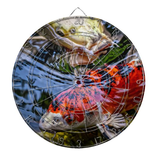 日本のコイ魚池 ダーツボード (正面)