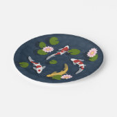 日本のコイ魚池 ペーパープレート (アングル)