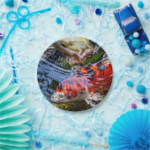 日本のコイ魚池 ペーパープレート (パーティー)