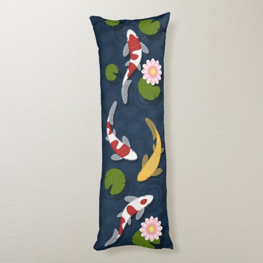 日本のコイ魚池 ボディピロー (裏面 (縦))