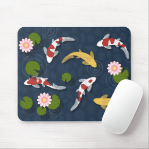 日本のコイ魚池 マウスパッド